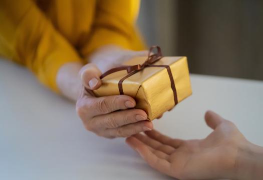 Female hands hold a gift closeup | Merry Maids